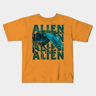 alien 1986 science fiction vintage 80s 90s movie. sci-fi 80s. Kids T-Shirt